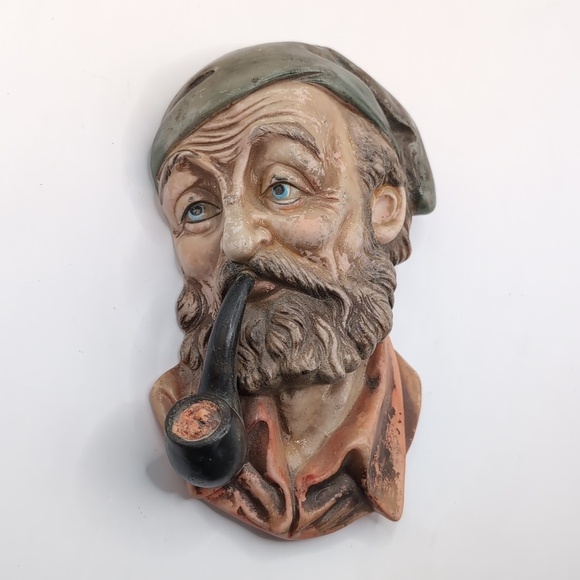 Vintage 1950's Hand Painted Lefton Porcelain Ceramic Sailor Wall Hanging Plaque - Picture 2 of 7